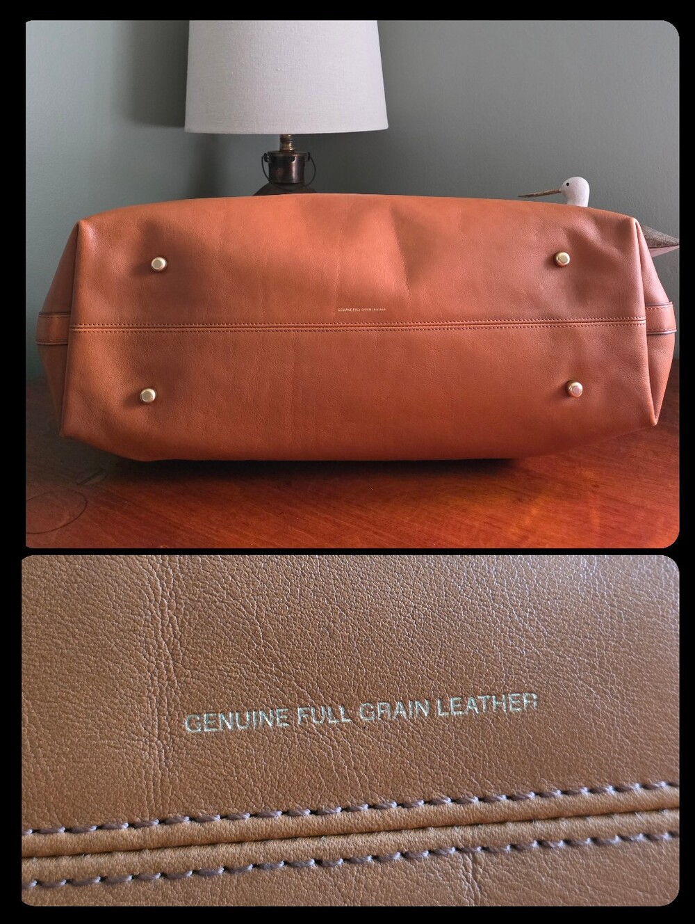 Coach CW617 Soft Empire Carryall 48 Toffee Full Grain Leather Satchel Bag - Picture 8 of 16